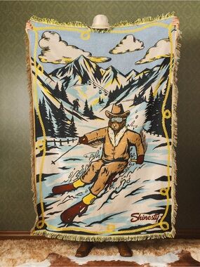 The Double Black Bear Shinesty Woven Tapestry Blanket